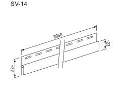 Lemovací profil DECO SIDING SV-14 - světle olivová Lemovací profil DECO SIDING SV-14 - světle olivová