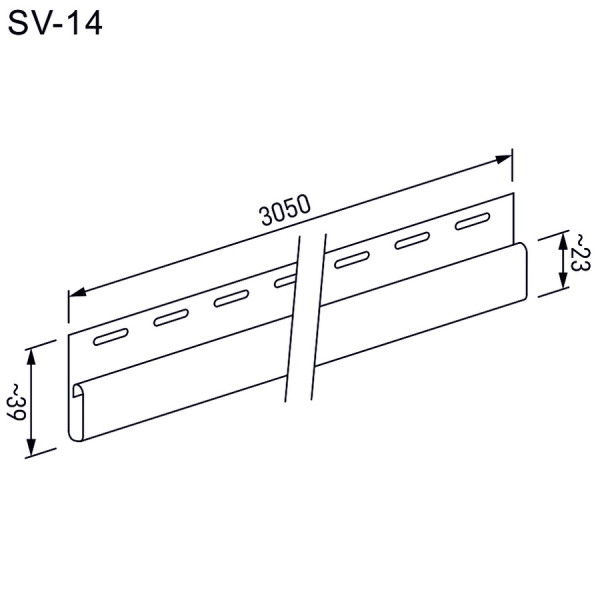 Lemovací profil DECO SIDING SV-14 - světle olivová Lemovací profil DECO SIDING SV-14 - světle olivová