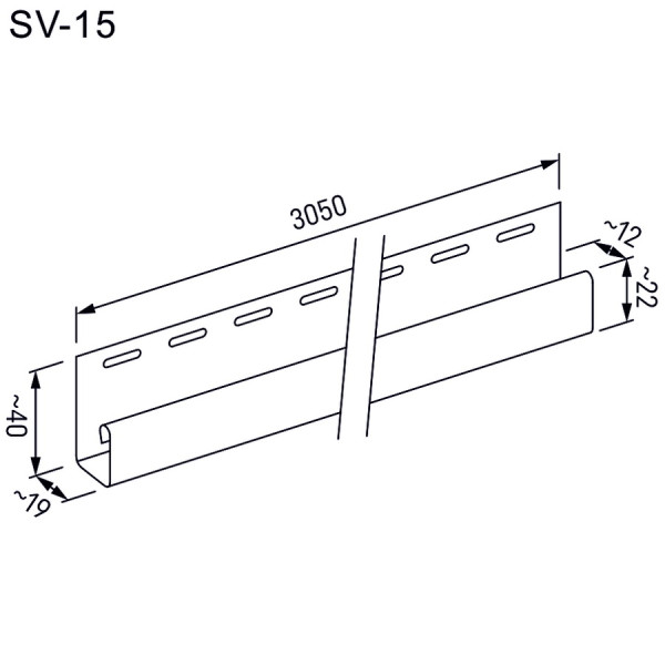 Ukončovací J-profil DECO SIDING SV-15 - světle olivová Ukončovací J-profil DECO SIDING SV-15 - světle olivová
