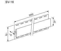 Spojovací H-profil DECO SIDING SV-18 - světle olivová Spojovací H-profil DECO SIDING SV-18 - světle olivová