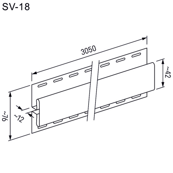 Spojovací H-profil DECO SIDING SV-18 - smetanová Spojovací H-profil DECO SIDING SV-18 - smetanová