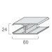 Spojovací H profil 2-dílný KERRAFRONT FS-282 - olivová / 3 m Spojovací H profil 2-dílný KERRAFRONT FS-282 - olivová / 3 m