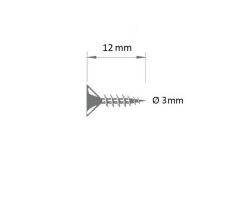 Upevňovací vrut V5140 - NEREZ A2 - 3 x 12 mm Upevňovací vrut V5140 - NEREZ A2 - 3 x 12 mm