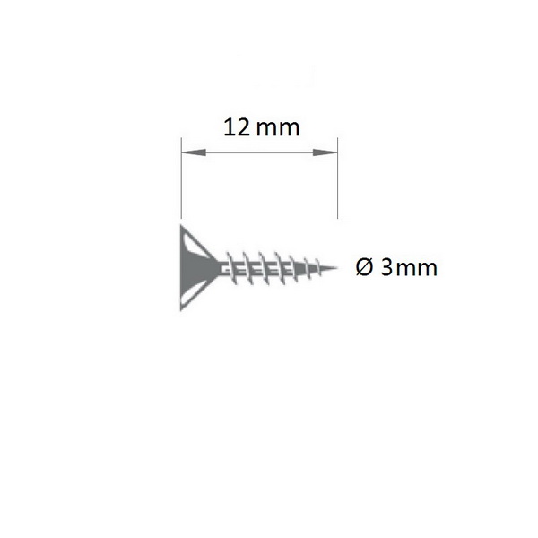 Upevňovací vrut V5140 - NEREZ A2 - 3 x 12 mm Upevňovací vrut V5140 - NEREZ A2 - 3 x 12 mm