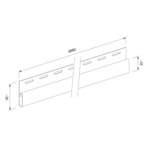 Lemovací profil DECO SIDING SV-14 - krémová Lemovací profil DECO SIDING SV-14 - krémová