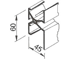 Spojovací/Ventilačný X profil veľký vinyTec V2103 / Biela / 6m Spojovací/Ventilačný X profil veľký vinyTec V2103 / Biela / 6m