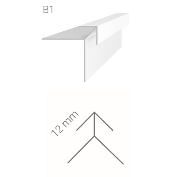 Vnější rohový profil Vilo B1 - bílý / 2,7 m Vnější rohový profil Vilo B1 - bílý / 2,7 m