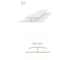 Spojovací profil Vilo B3 - bílý / 2,7 m Spojovací profil Vilo B3 - bílý / 2,7 m