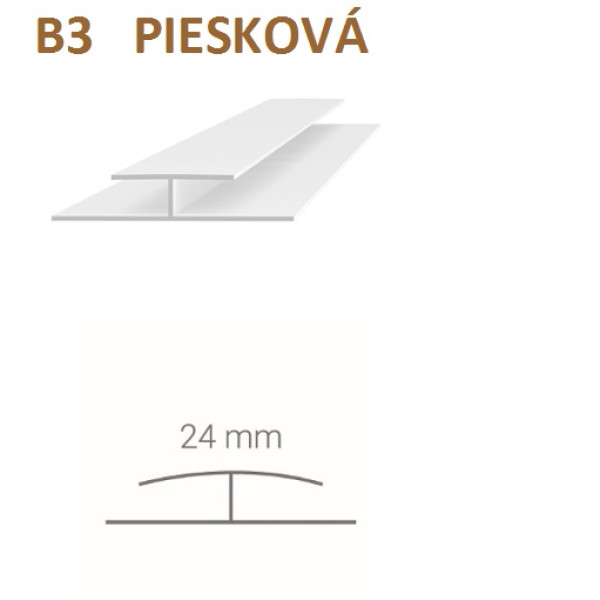 Spojovací profil Vilo B3 - piesková / 2,7 m Spojovací profil Vilo B3 - piesková / 2,7 m