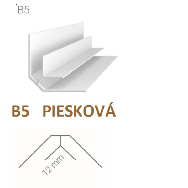 Vnútorný rohový profil – Vilo – B5 – piesková / 2,7m Vnútorný rohový profil – Vilo – B5 – piesková / 2,7m