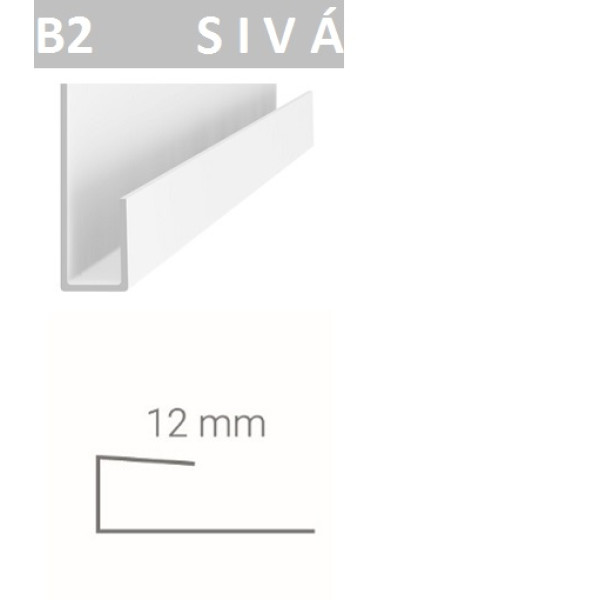 Lemovací profil Vilo B2 – sivá / 2,7 m Lemovací profil Vilo B2 – sivá / 2,7 m