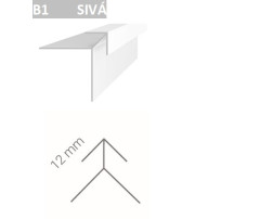 Vonkajší rohový profil Vilo B1 - sivá / 2,7 m Vonkajší rohový profil Vilo B1 - sivá / 2,7 m