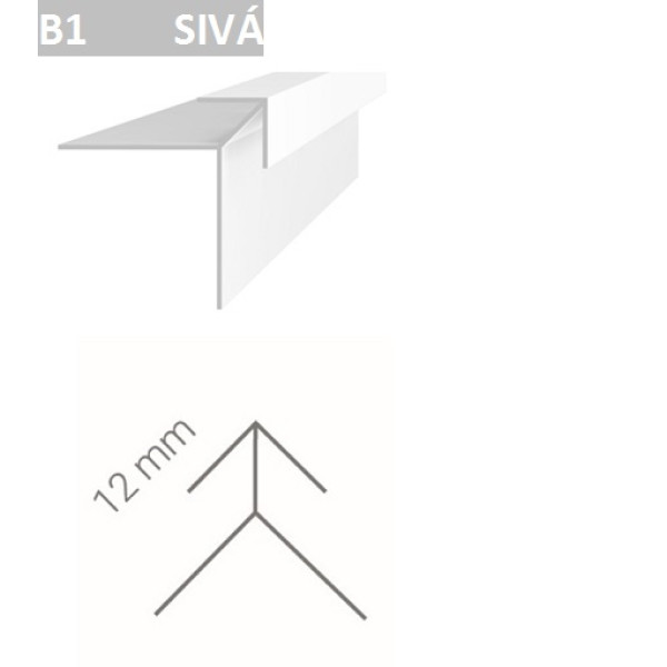Vonkajší rohový profil Vilo B1 - sivá / 2,7 m Vonkajší rohový profil Vilo B1 - sivá / 2,7 m
