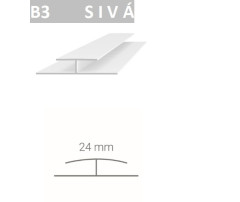 Spojovací profil Vilo B3 - sivá /2,7 m Spojovací profil Vilo B3 - sivá /2,7 m