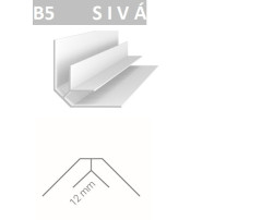 Vnútorný rohový profil – Vilo – B5 – sivá / 2,7m Vnútorný rohový profil – Vilo – B5 – sivá / 2,7m