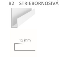 Lemovací profil Vilo B2 – stříbrno-šedá / 2,7 m Lemovací profil Vilo B2 – stříbrno-šedá / 2,7 m