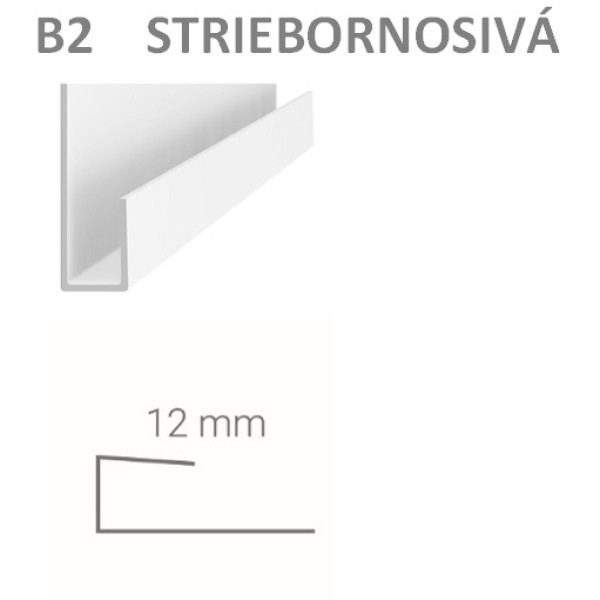 Lemovací profil Vilo B2 – stříbrno-šedá / 2,7 m Lemovací profil Vilo B2 – stříbrno-šedá / 2,7 m