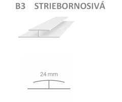 Spojovací profil Vilo B3 - stříbrno šedá / 2,7 m Spojovací profil Vilo B3 - stříbrno šedá / 2,7 m