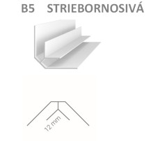 Koutový rohový profil – Vilo - B5 – stříbrno šedá / 2,7m Koutový rohový profil – Vilo - B5 – stříbrno šedá / 2,7m