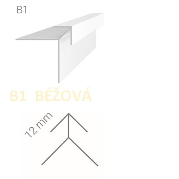 Vonkajší rohový profil Vilo B1 - béžová / 2,7 m Vonkajší rohový profil Vilo B1 - béžová / 2,7 m