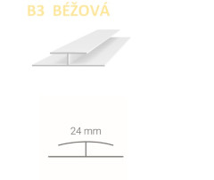 Spojovací profil Vilo B3 - béžová / 2,7 m Spojovací profil Vilo B3 - béžová / 2,7 m