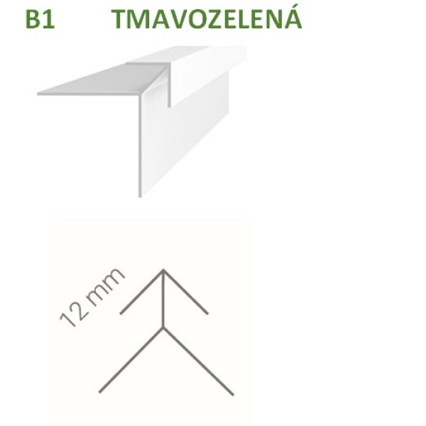 Vonkajší rohový profil Vilo B1 - tmavozelená /2,7 m Vonkajší rohový profil Vilo B1 - tmavozelená /2,7 m