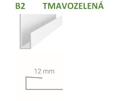 Lemovací profil Vilo B2 – tmavo-zelená / 2,7 m Lemovací profil Vilo B2 – tmavo-zelená / 2,7 m