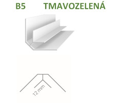 Vnútorný rohový profil – Vilo – B5 – tmavozelená / 2,7m Vnútorný rohový profil – Vilo – B5 – tmavozelená / 2,7m