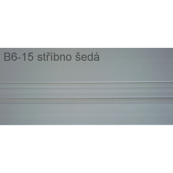Univerzálna začisťovacia lišta Vilo B6 - 15 striebornosivá /3m x 50mm Univerzálna začisťovacia lišta Vilo B6 - 15 striebornosivá /3m x 50mm