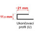 Ukončovací profil - COLOR - šedá Ukončovací profil - COLOR - šedá
