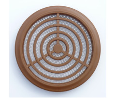 Fasádní větrací mřížka - kruhová 90 mm - světle hnědá
