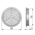 Fasádní větrací mřížka - kruhová 90 mm - béžová Fasádní větrací mřížka - kruhová 90 mm - béžová