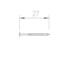 Fasádní hřeb pro vinyTherm V5104 - 1,9x27 mm - drážkovaný, nerez A2/ bílý lak Fasádní hřeb pro vinyTherm V5104 - 1,9x27 mm - drážkovaný, nerez A2/ bílý lak