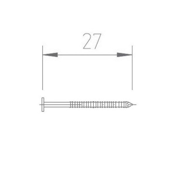 Fasádní hřeb pro vinyTherm V5104 - 1,9x27 mm - drážkovaný, nerez A2/ bílý lak