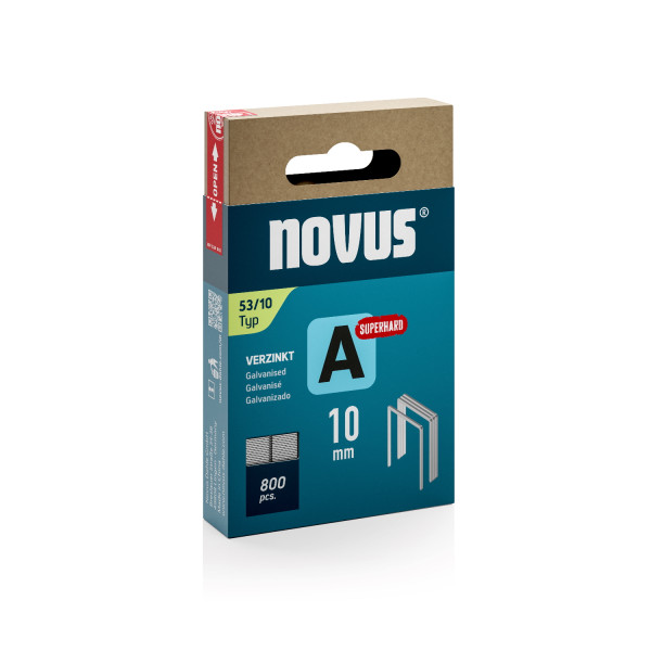 Spony NOVUS A typ 53 - 14 mm super tvrdé / 800 ks Spony NOVUS A typ 53 - 14 mm super tvrdé / 800 ks